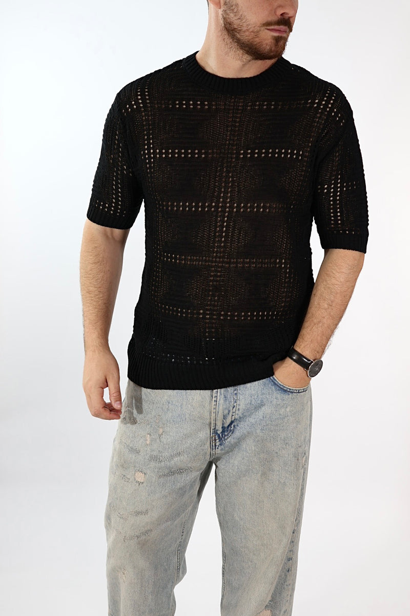 T shirt in maglia traforata 506 J.W