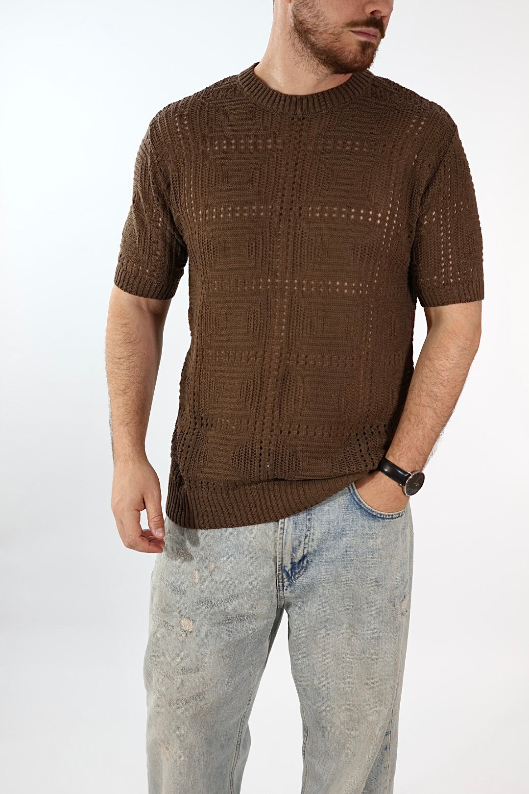 T shirt in maglia traforata 506 J.W