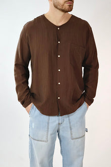 Camicia tencel scollo V C65 OVER-D