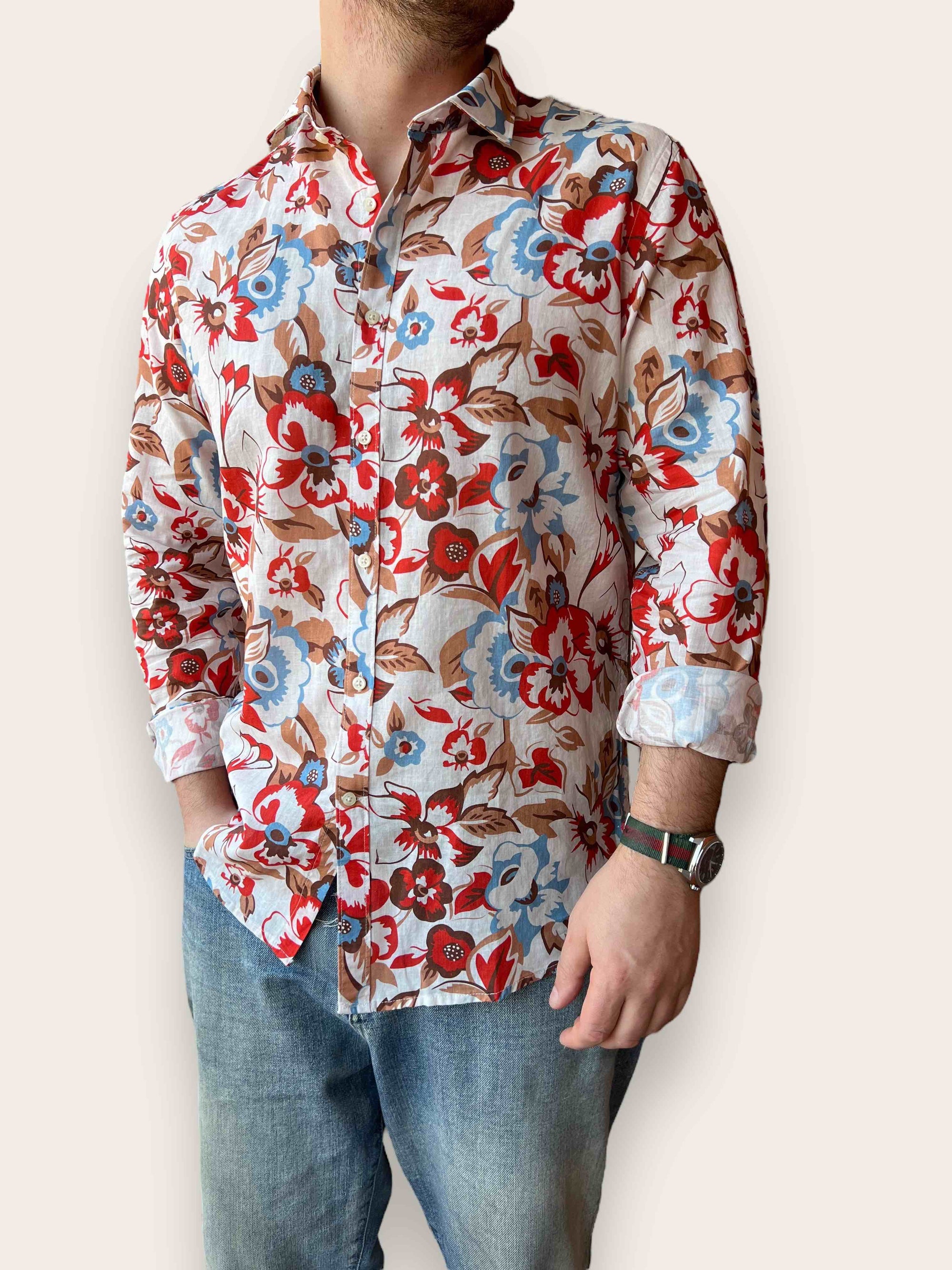 Camicia cotone/lino OVERD