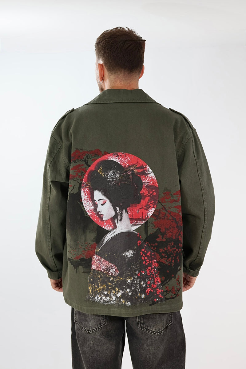 Overshirt cotone stampa J81 OVERD