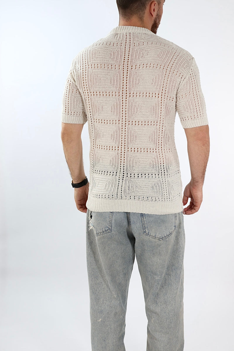 T shirt in maglia traforata 506 J.W