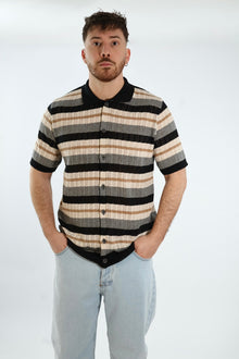 Polo in maglia righe 379 BL11