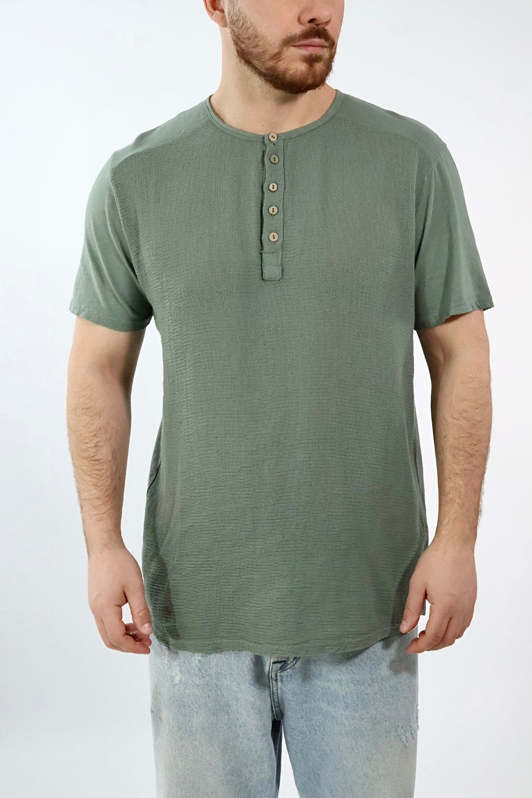 T-shirt serafino misto lino 102 BL11