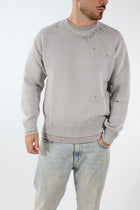 Maglione cotone rotture logo ricamato 767 BERNA