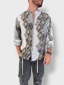 Camicia fantasia Lino BL11