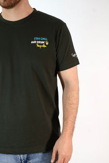 T-shirt ricamo  stay chill A1833 SUPERCULTURE