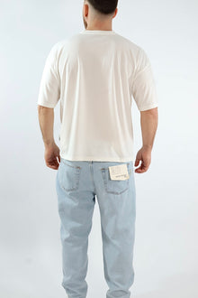 T-shirt misto viscosa cropped  F40 OVER-D