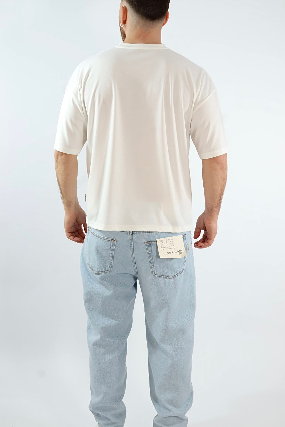 T-shirt misto viscosa cropped  F40 OVER-D