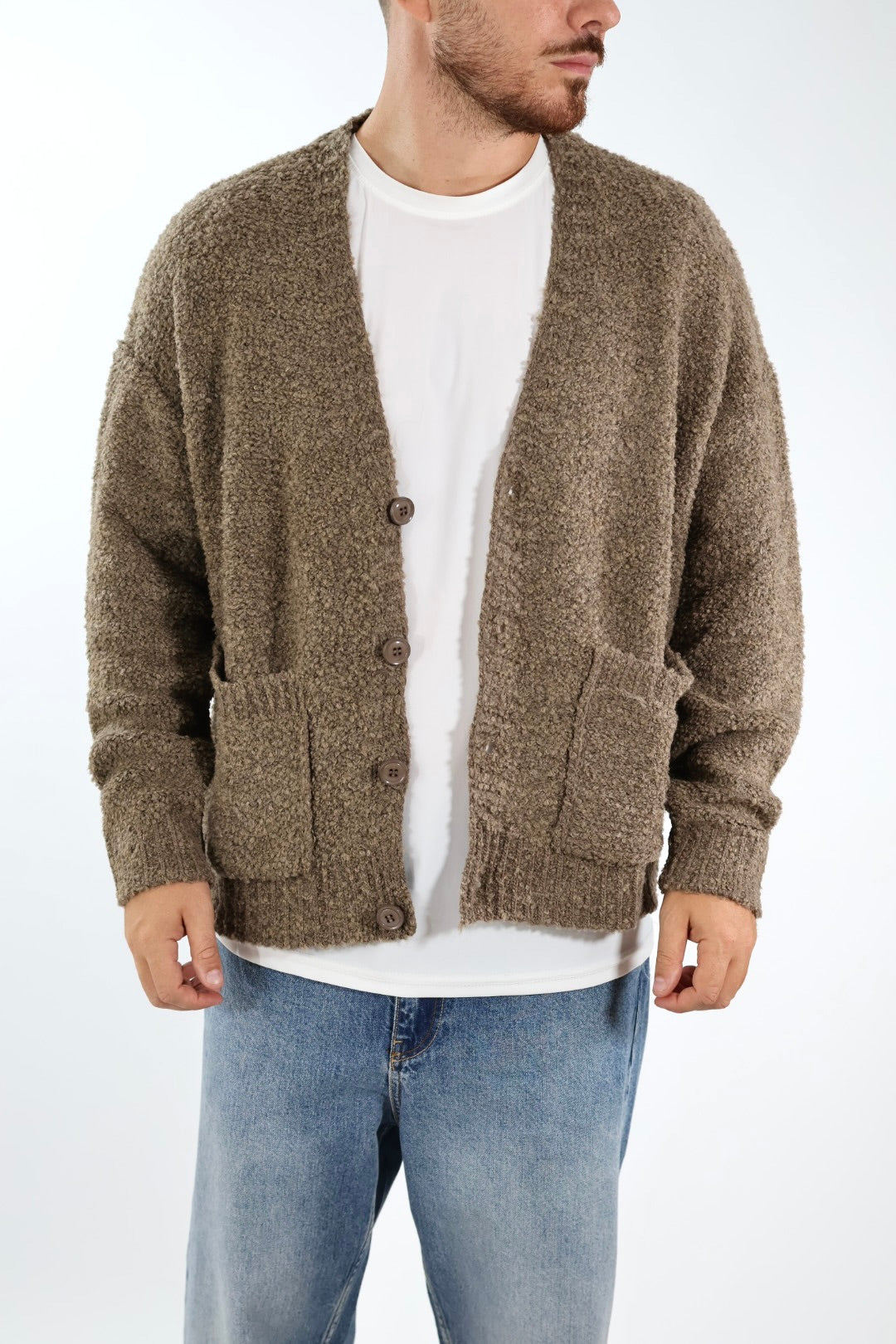 Cardigan Boucle cropped fit M66