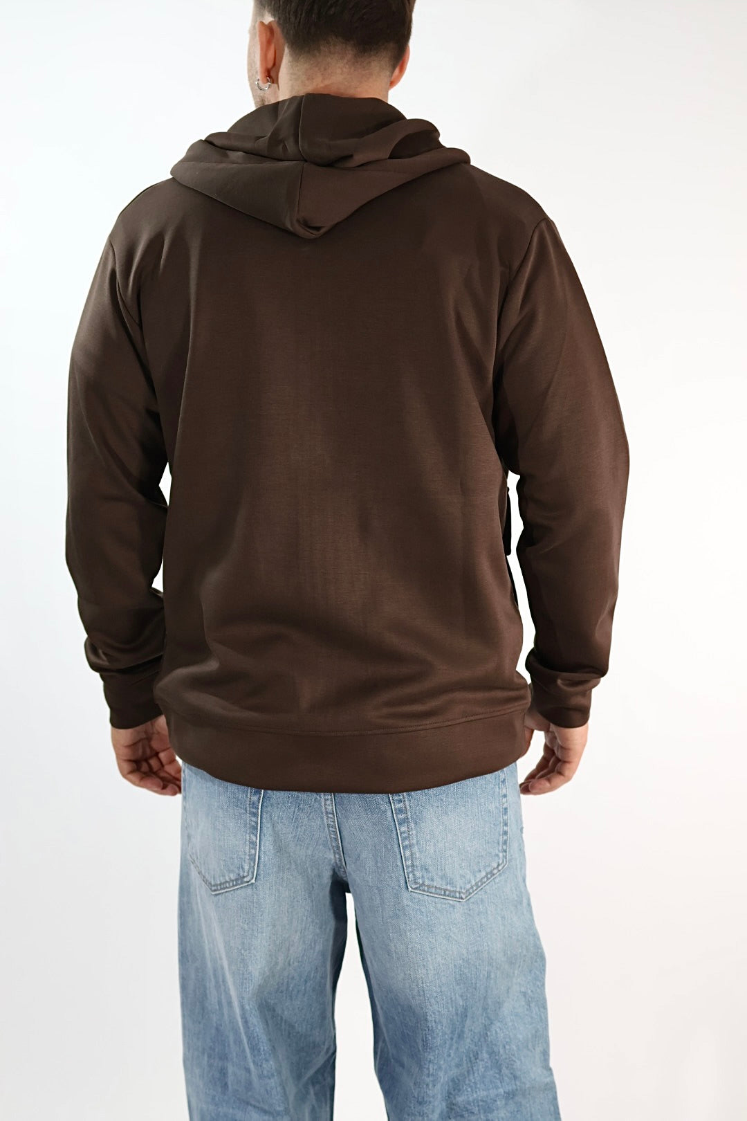 Felpa FI440162 moro viscosa cappuccio zip BL11