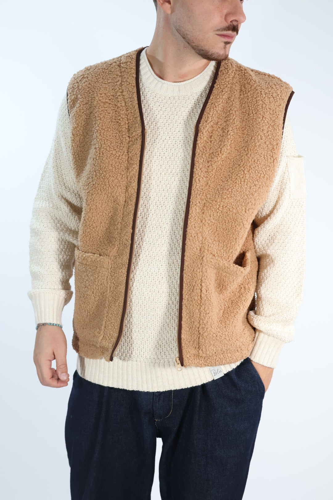 Gilet bl746437 teddy mezza zip BL11