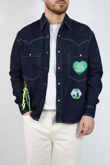 Giacca denim patch boxy 228 BERNA