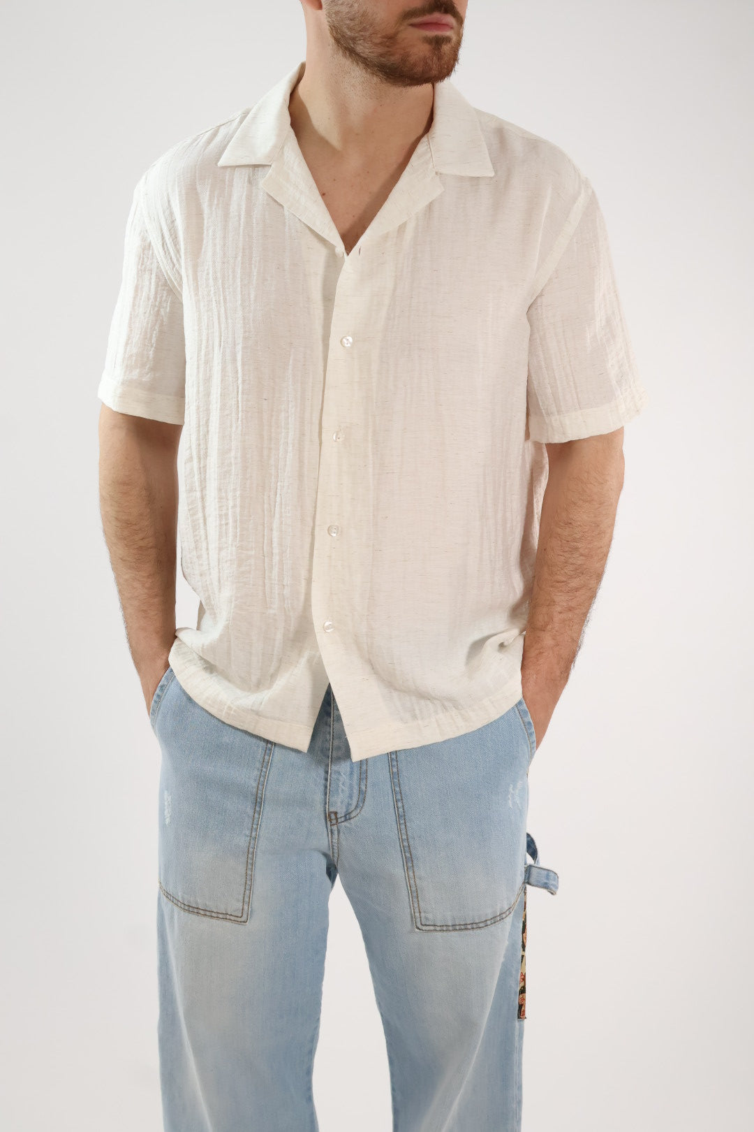 Camicia m/m collo bowling C56 OVER-D