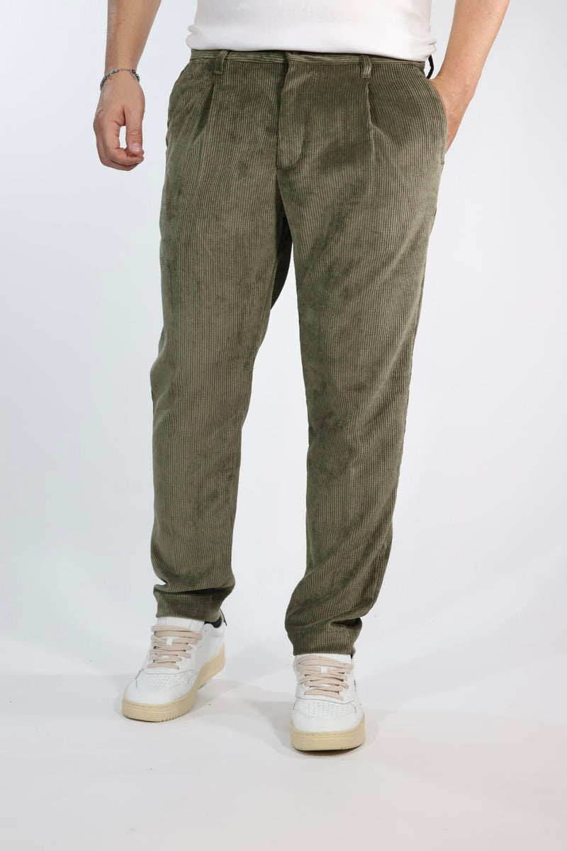 Pantalone P35 tapered fit velluto costine OVERD