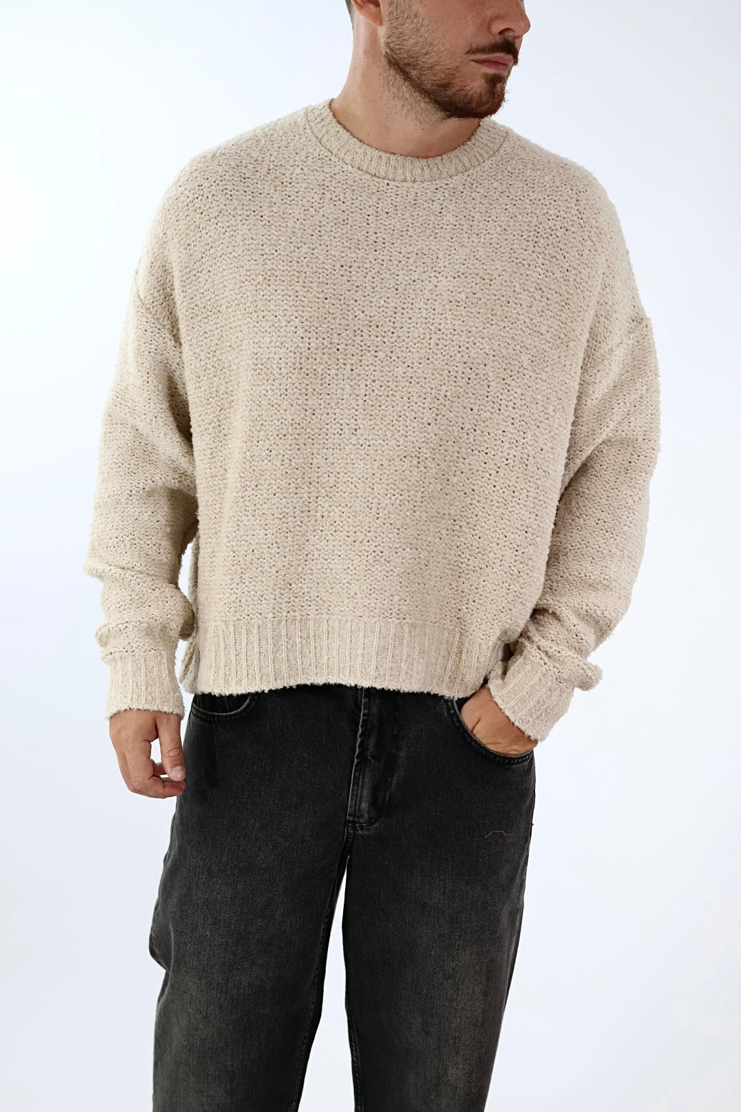 Maglione boucle cropped fit M65 OVERD