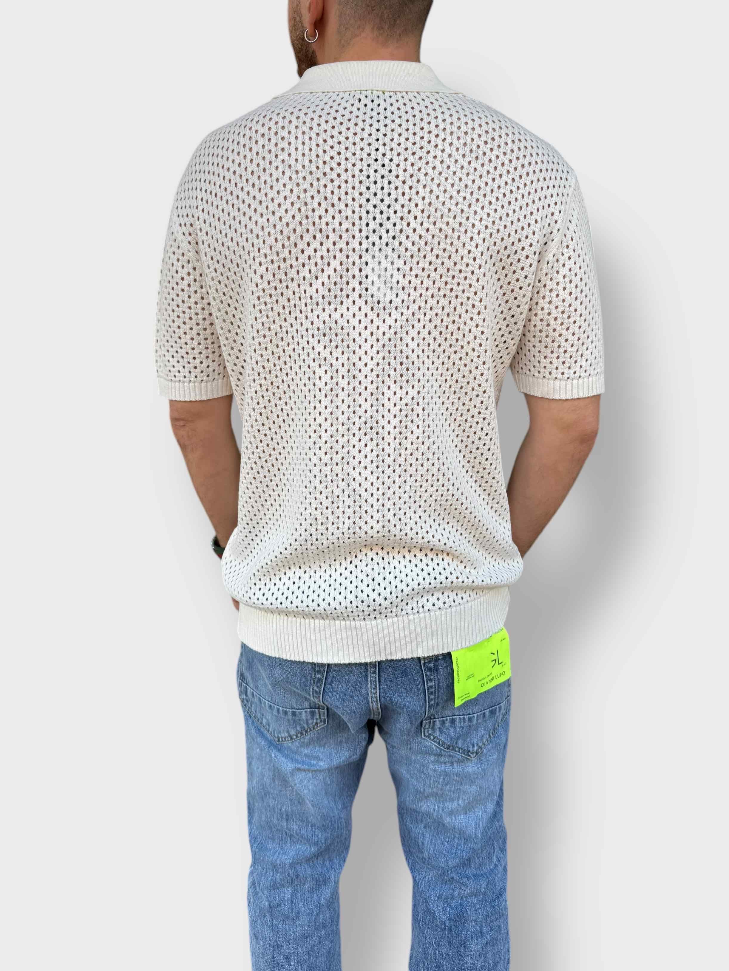 Polo in maglia traforata GIANNI LUPO