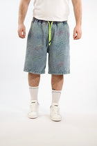 Bermuda denim triangoli fluo 230 BERNA