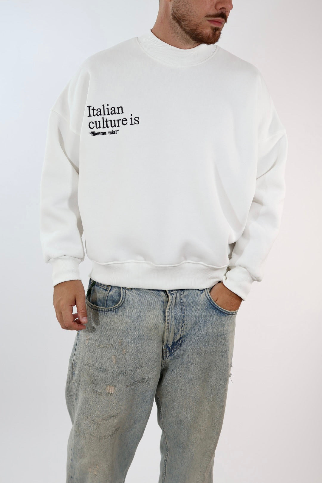 Felpa cropped italian culture 122 BERNA