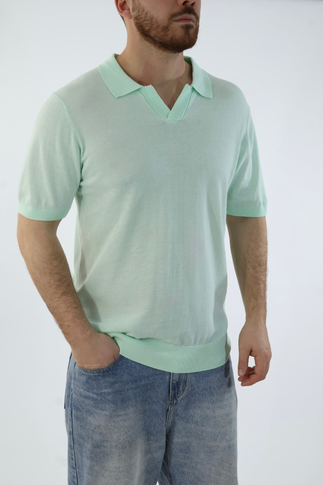 Polo in maglia m/m collo derby M36 OVER-D