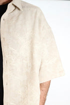 Camicia m/m paisley ricamato lino/cotone 255 BERNA