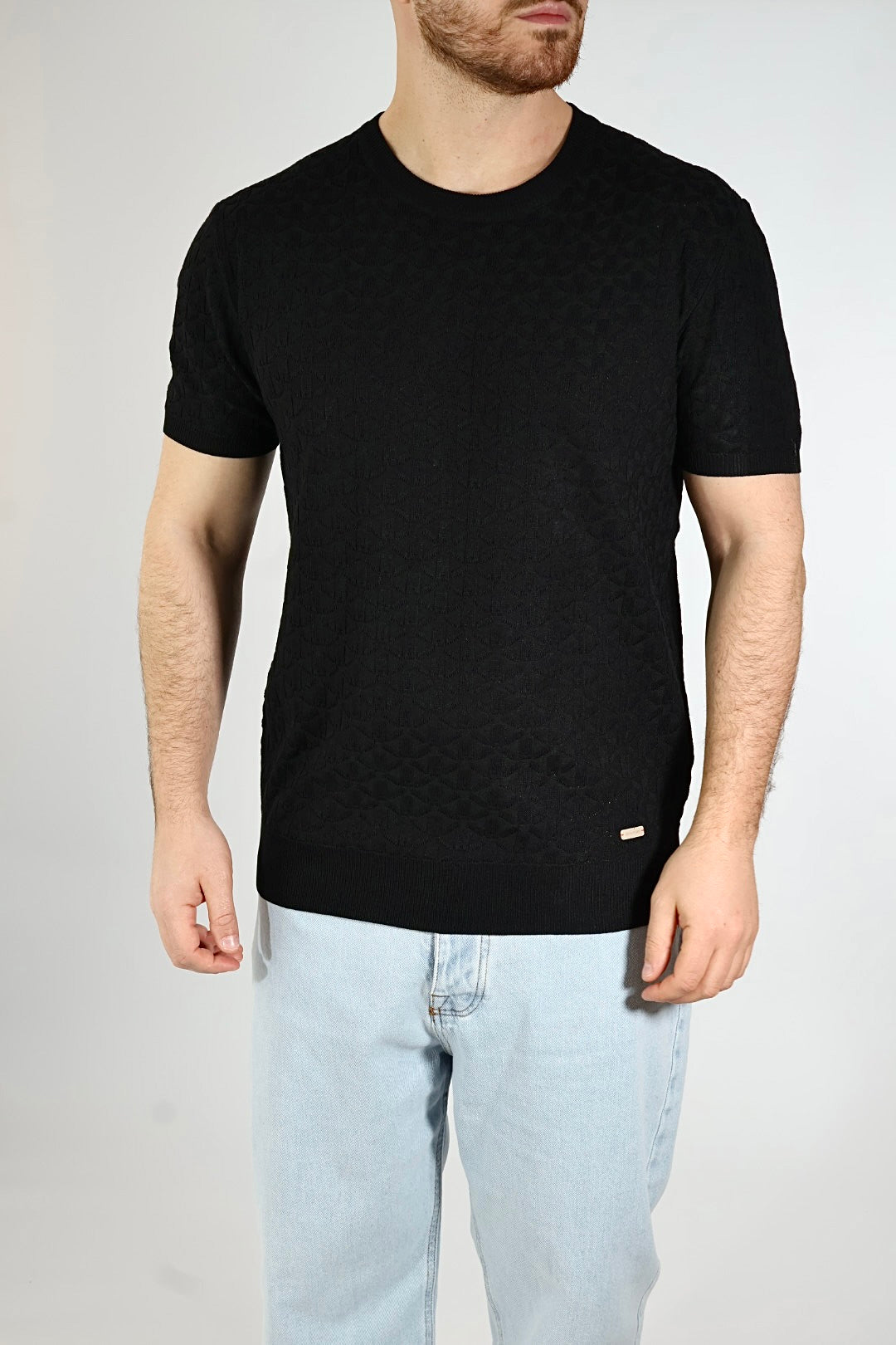 T-shirt in maglia ricamo 330 GIANNI LUPO