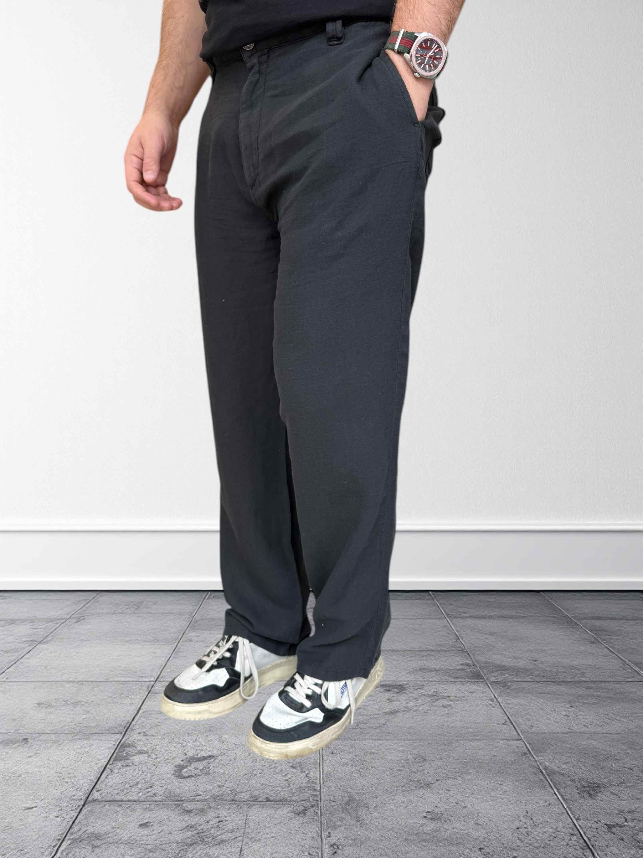 Pantalone maputo lino/cotone chino wide fit PONT