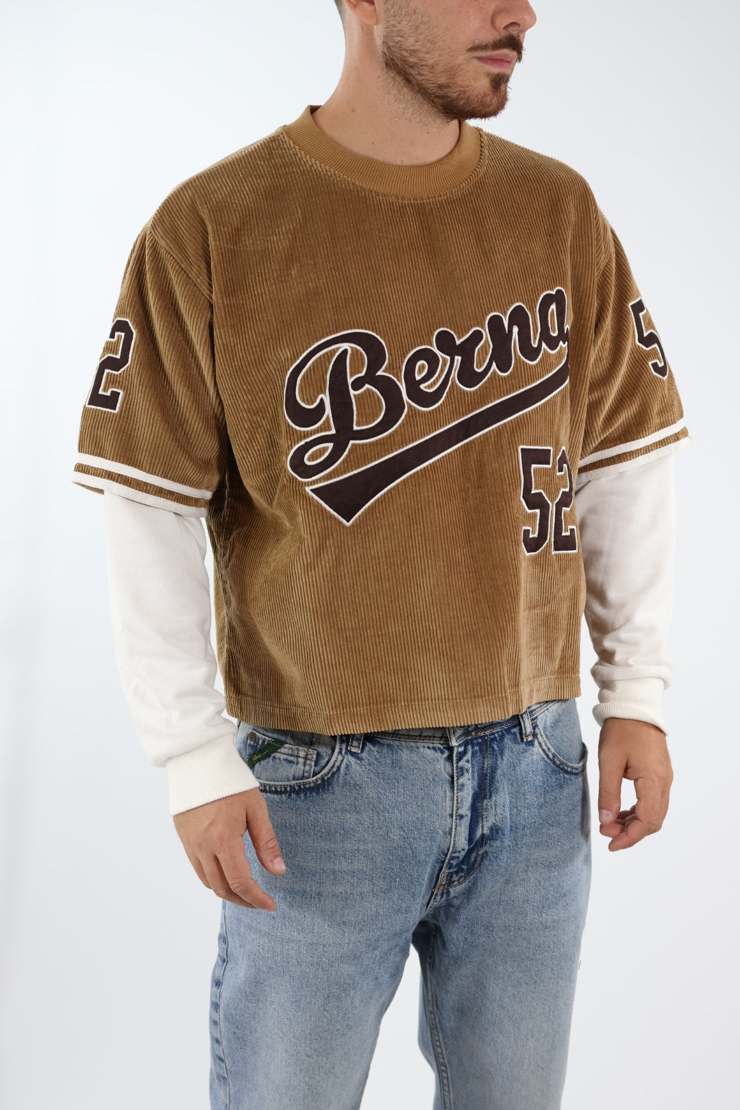 T-shirt baseball cropped velluto 364 BERNA
