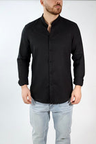 Camicia lino/cotone collo coreana C25 OVER-D