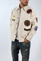 Overshirt boxy velluto patch 353 BERNA