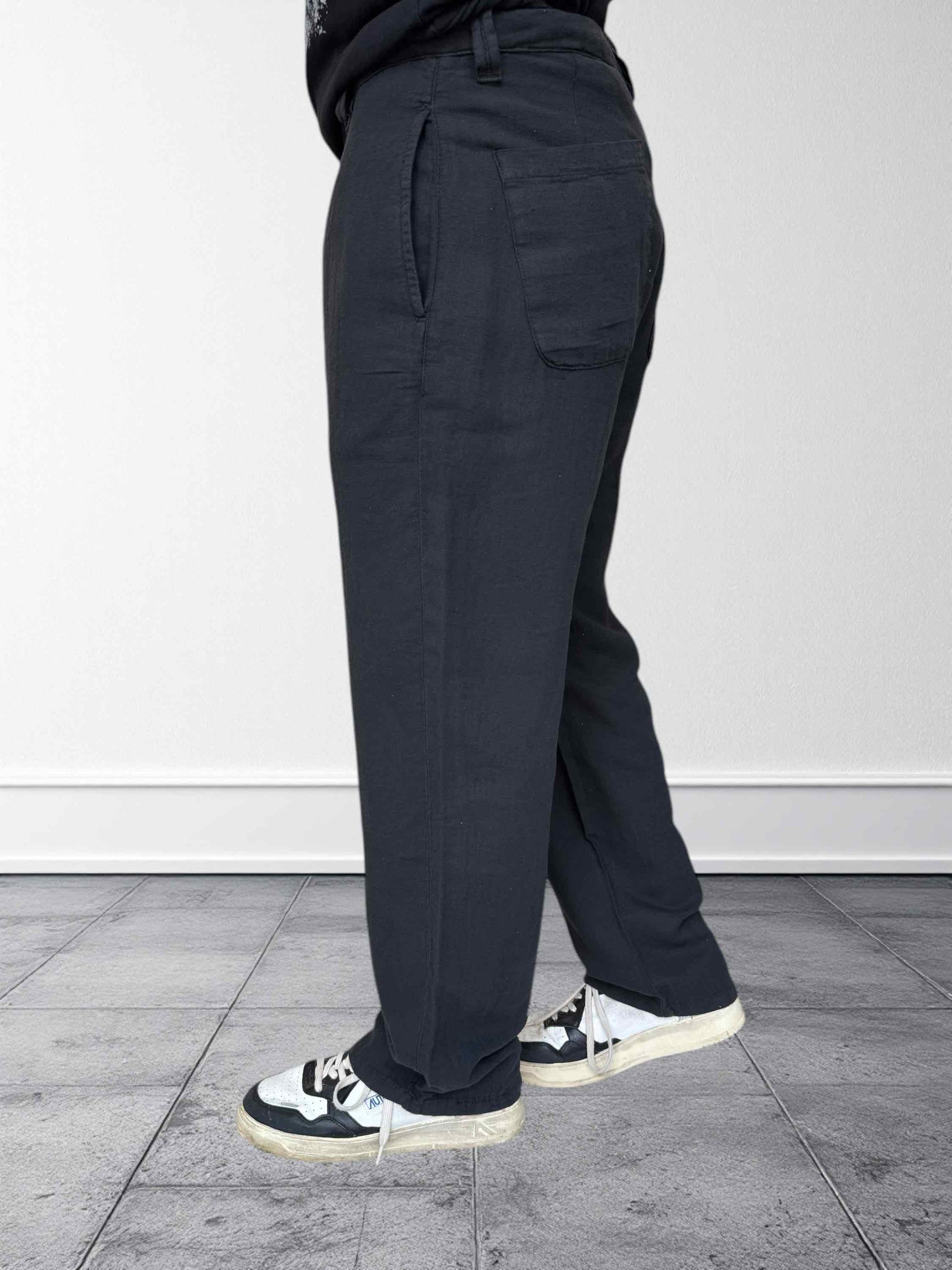 Pantalone maputo lino/cotone chino wide fit PONT