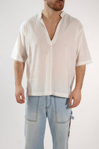 Camicia m/m scollo V boxy fit  C70 OVER-D