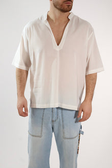 Camicia m/m scollo V boxy fit  C70 OVER-D