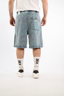 Bermuda denim triangoli fluo 230 BERNA