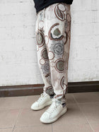 Pantalone lino/viscosa fantasia  BL11