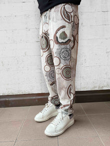 Pantalone lino/viscosa fantasia  BL11