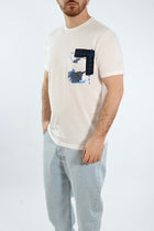 T shirt doppio taschino fiori 30  BL11