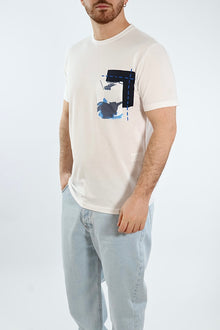 T shirt doppio taschino fiori 30  BL11