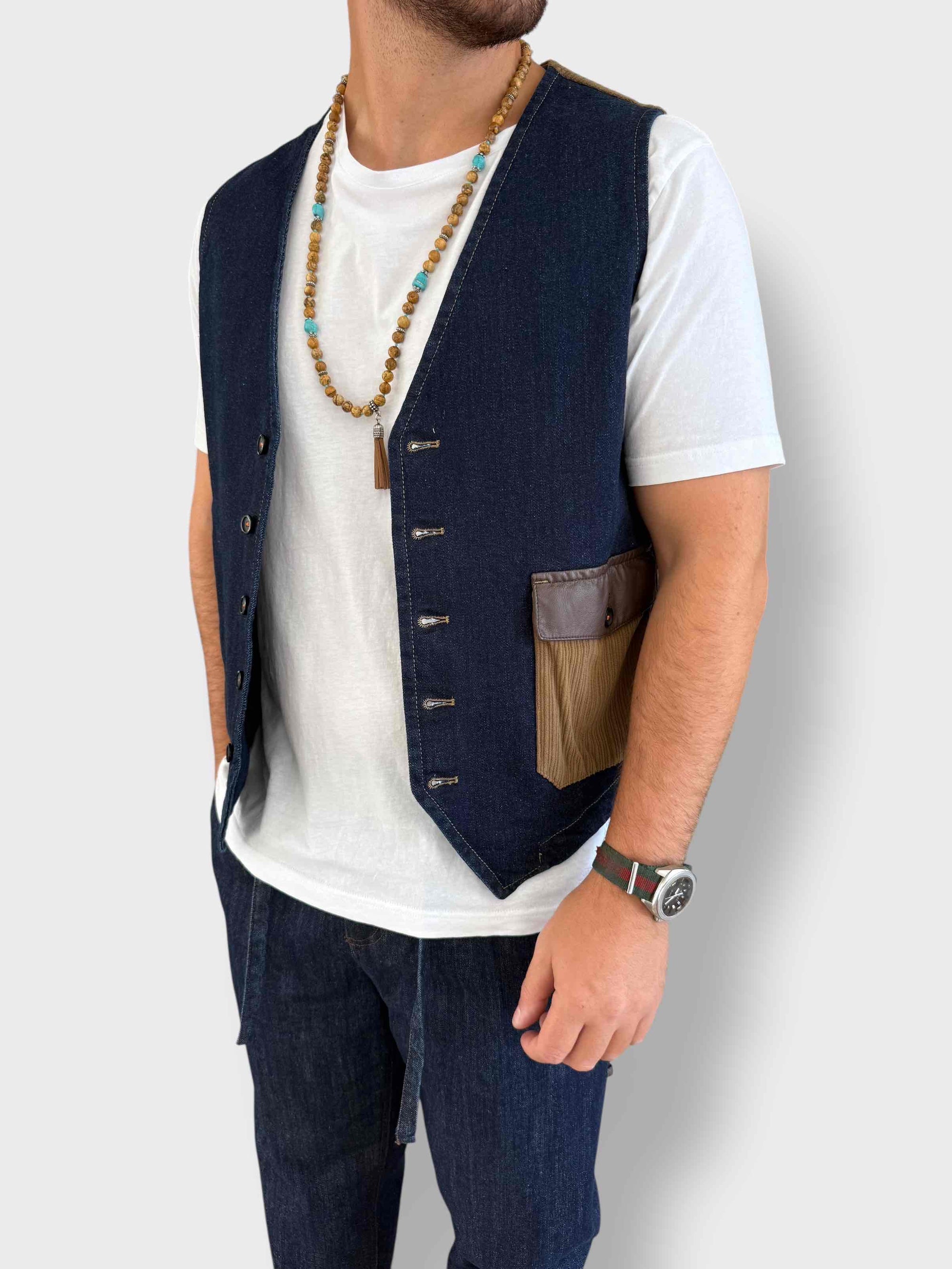 Gilet dettagli velluto 135 BERNA
