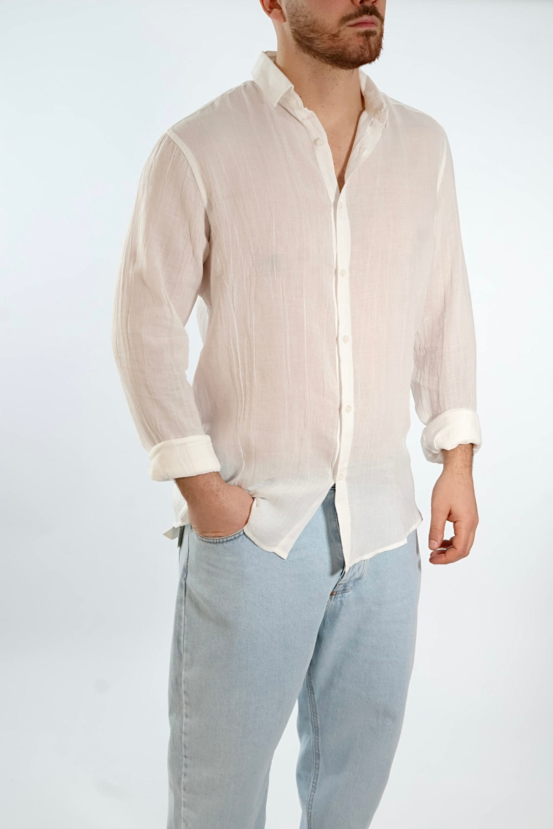 Camicia misto tencel 831S GIANNI LUPO