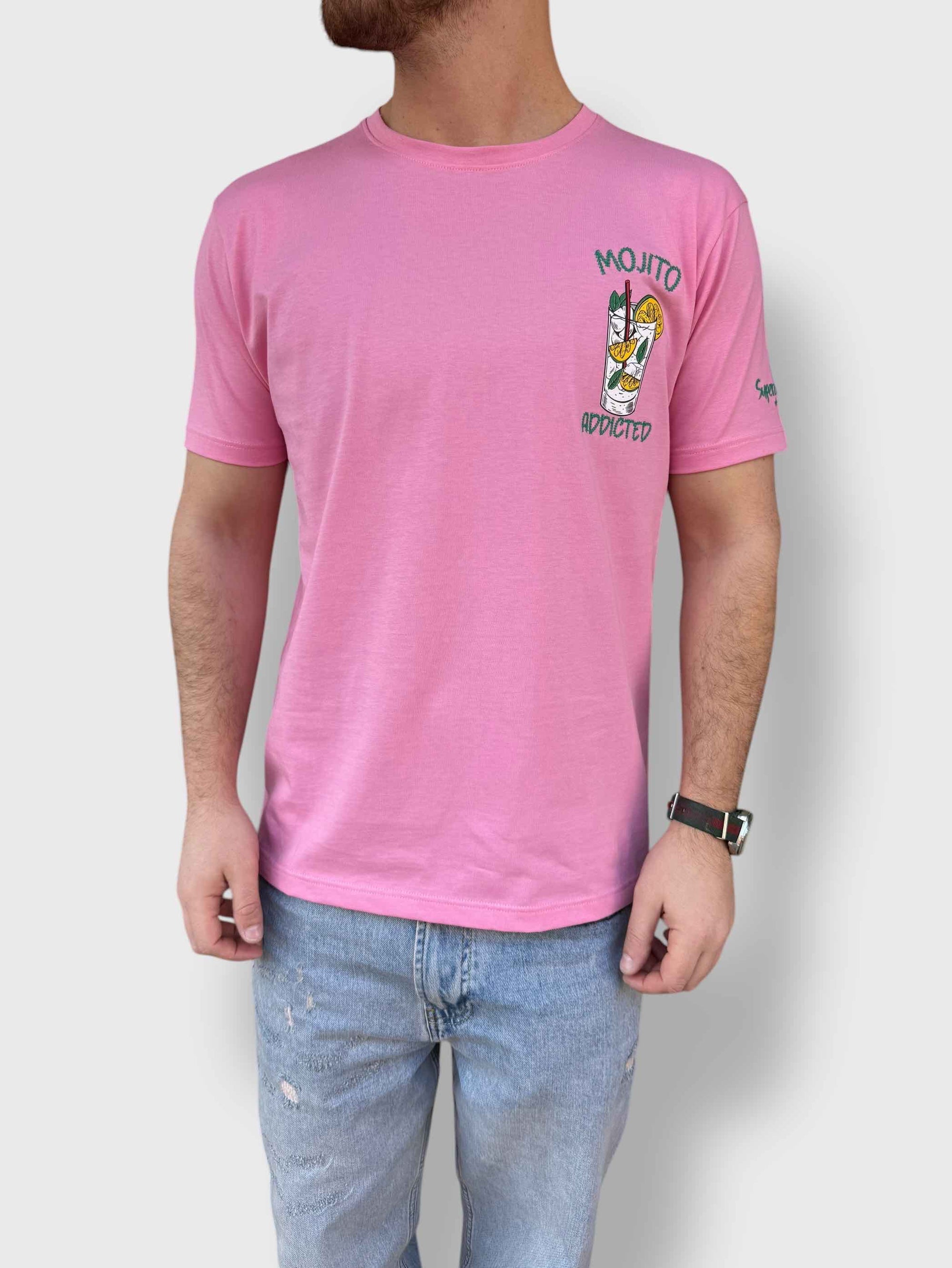 T-shirt stampa + ricamo mojito addicted SUPERCULTURE