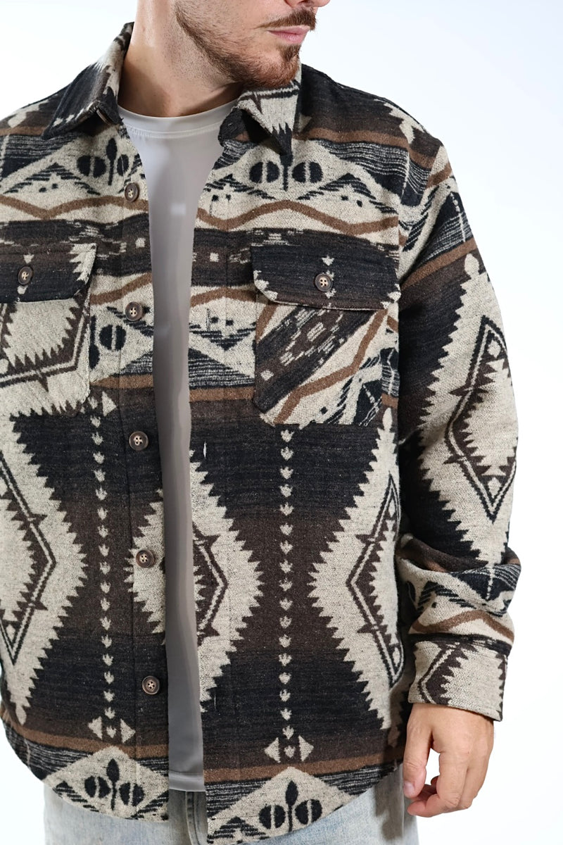 Overshirt 611 azteco lana MAISON DU DANTE