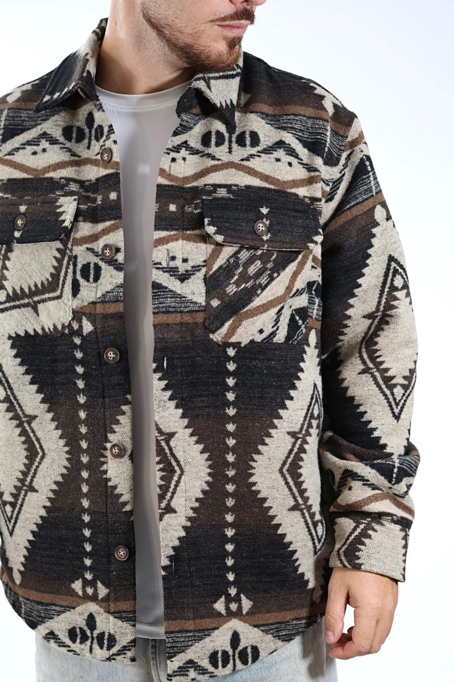 Overshirt 611 azteco lana MAISON DU DANTE