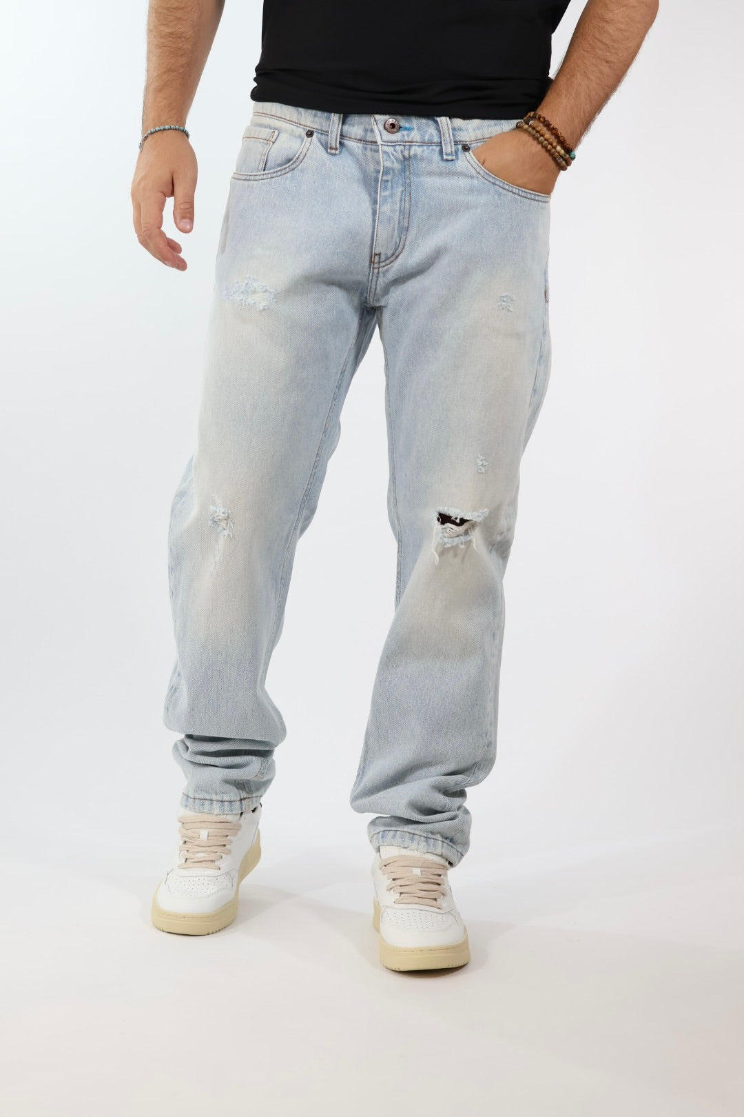 Jeans regular scritte 003 BERNA