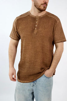 T-shirt serafino misto lino 200 BL11
