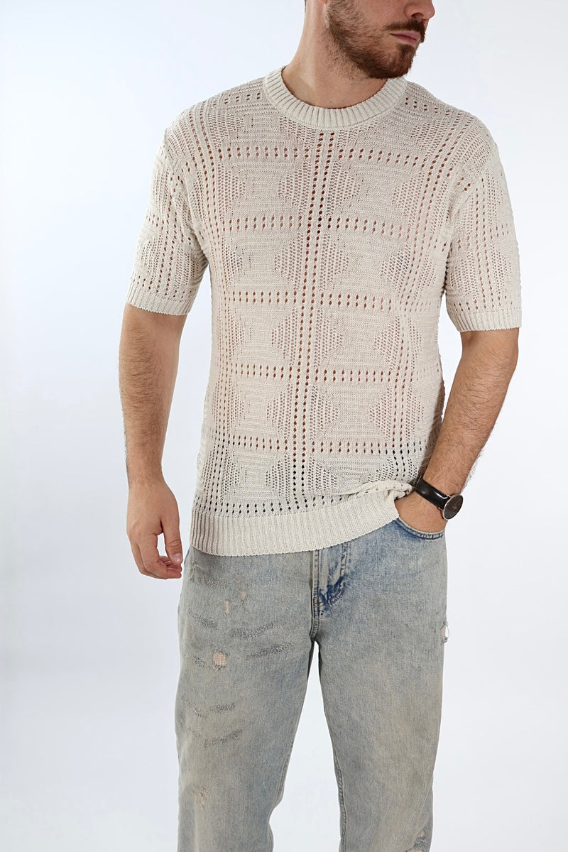 T shirt in maglia traforata 506 J.W