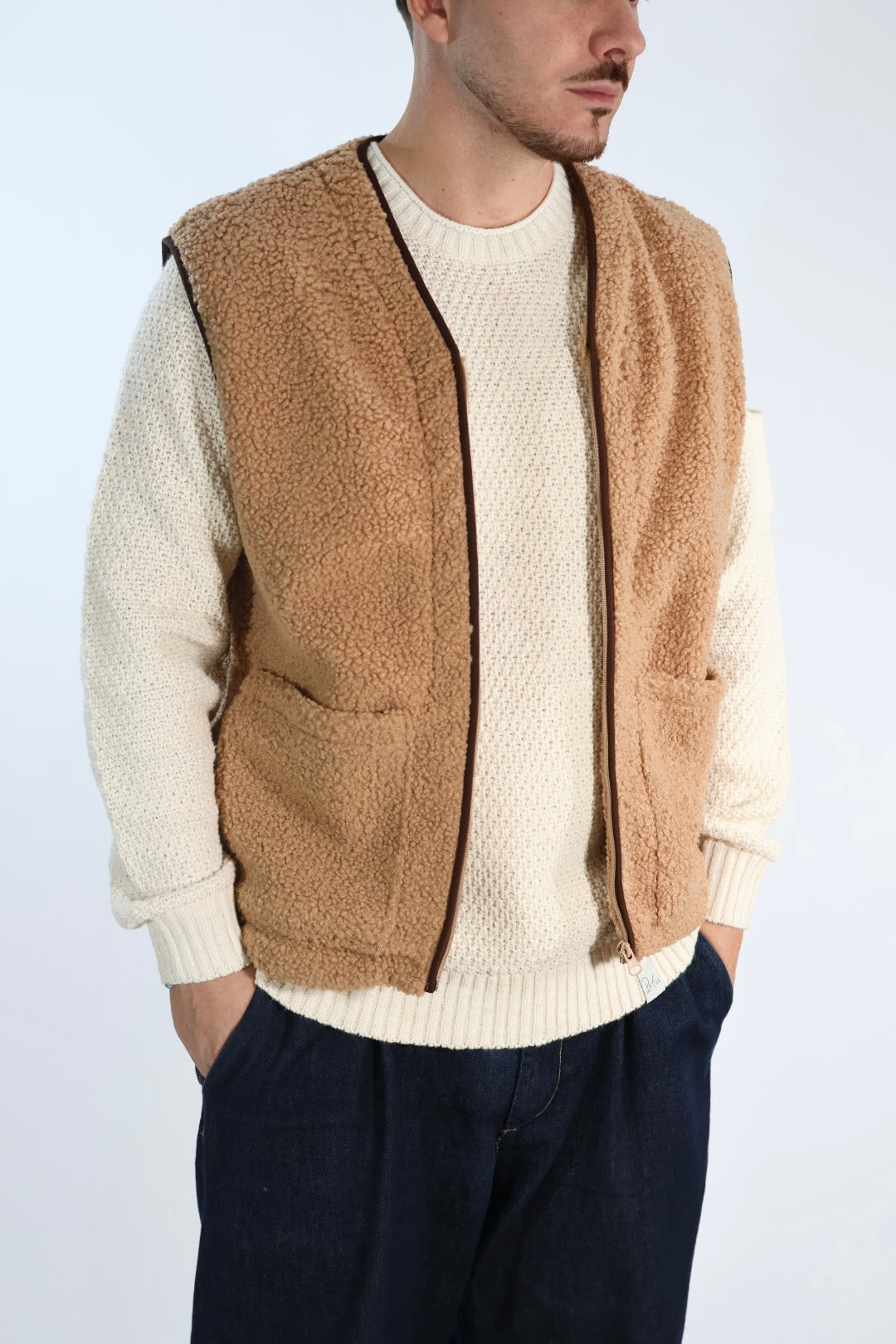 Gilet bl746437 teddy mezza zip BL11