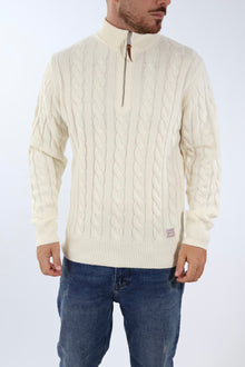 Maglione misto lana zip 632 GIANNI LUPO