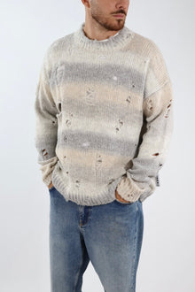 Maglione lana cropped buchi 273 BERNA