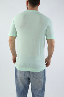 T-shirt in maglia paricollo M11  OVER-D